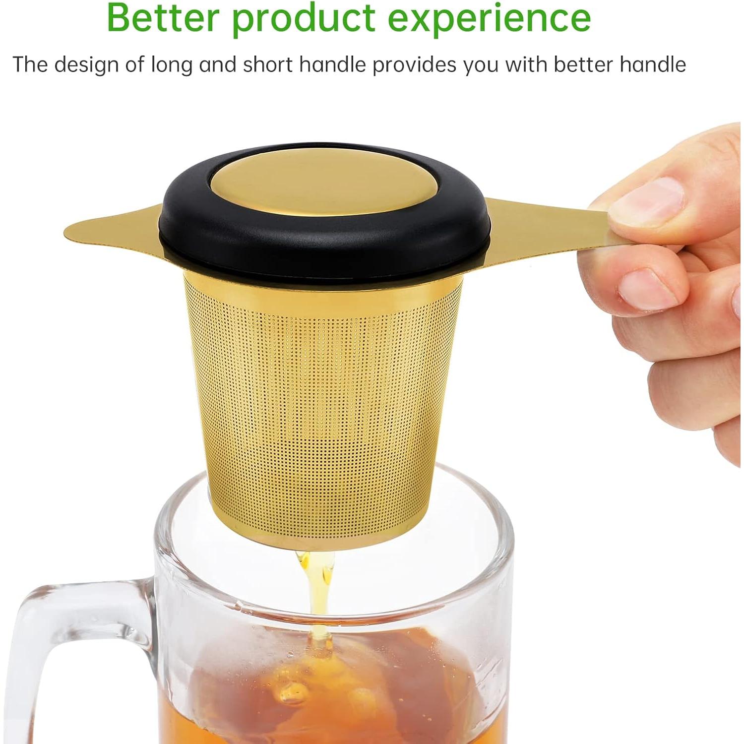 Infusor de Té Maqqet Acero Inoxidable con Filtro y Tapa
