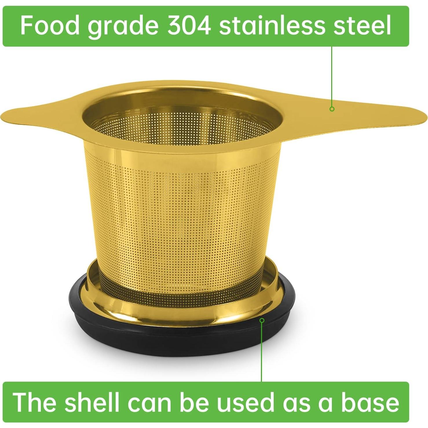 Infusor de Té Maqqet Acero Inoxidable con Filtro y Tapa