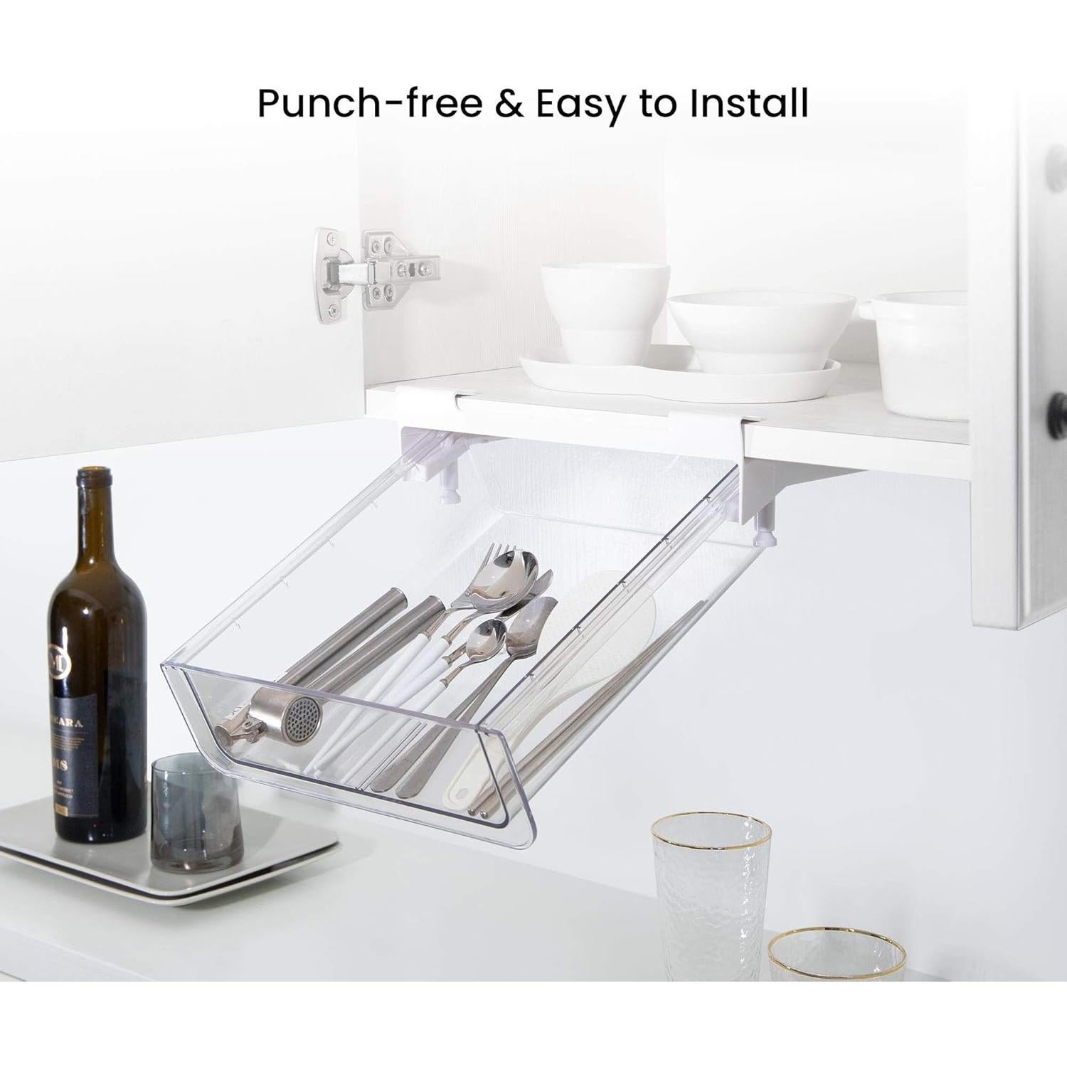 Organizador Cajón Bajo Estante Vacane 28.5x10.9 cm Transparente