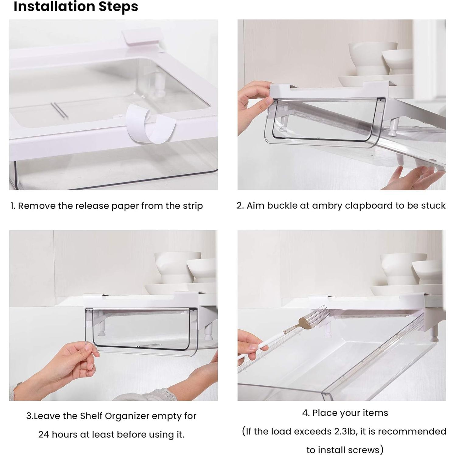 Organizador Cajón Bajo Estante Vacane 28.5x10.9 cm Transparente