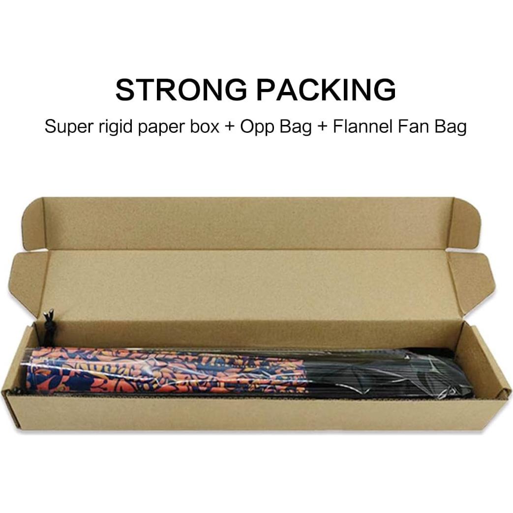 Ventilador de Mano Plegable Raveahem 28 cm Bambú Hongos Mágicos