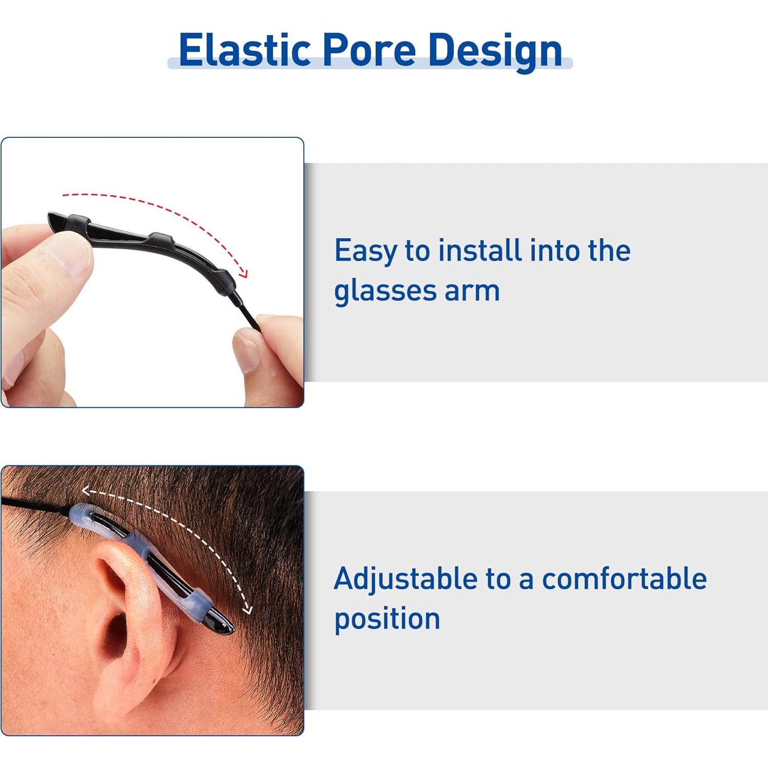 Funda de Silicona Antideslizante Lvvfit para Gafas - 6 Pares