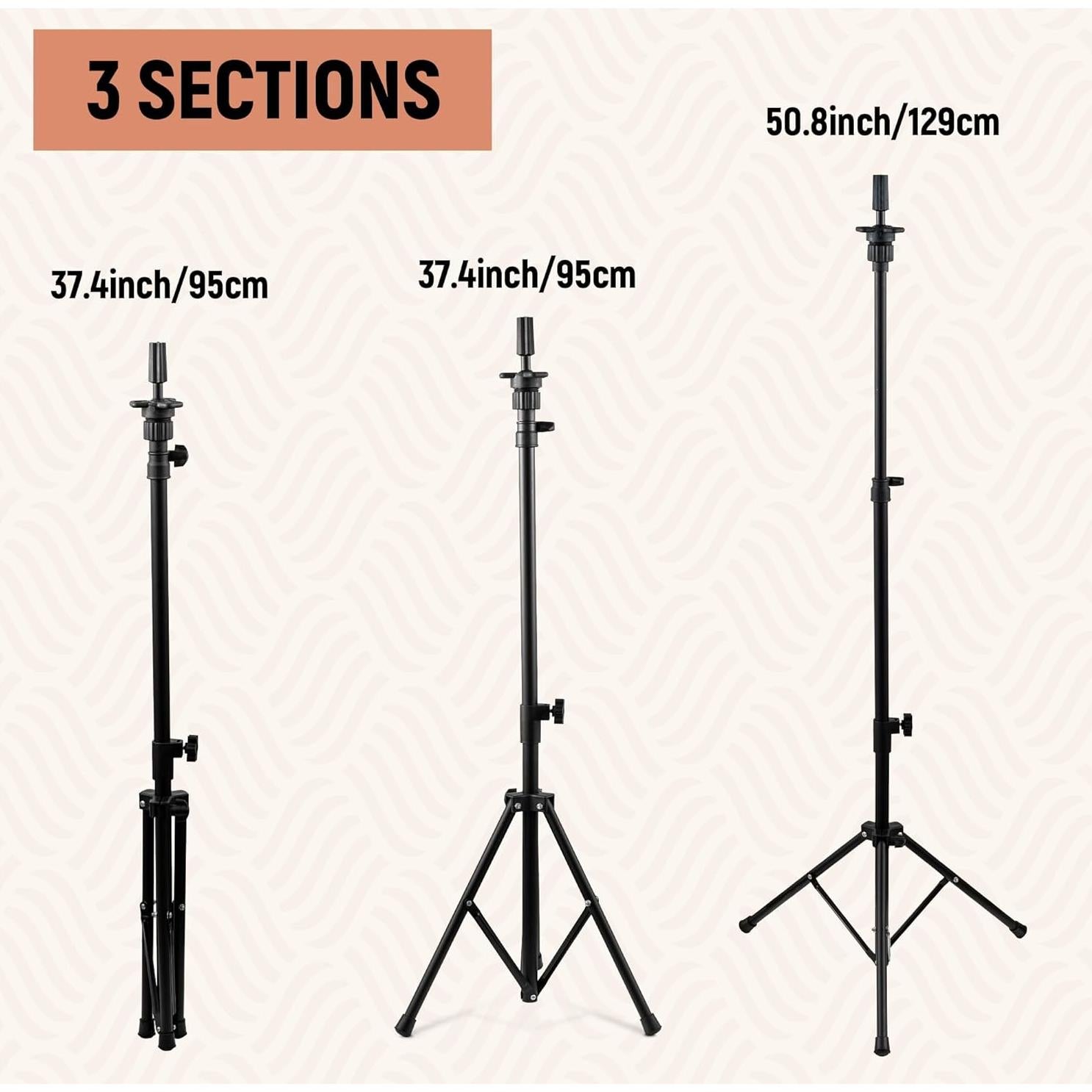 Soporte de Trípode Alto para Pelucas GOODOFFERPLACE 95-129 cm