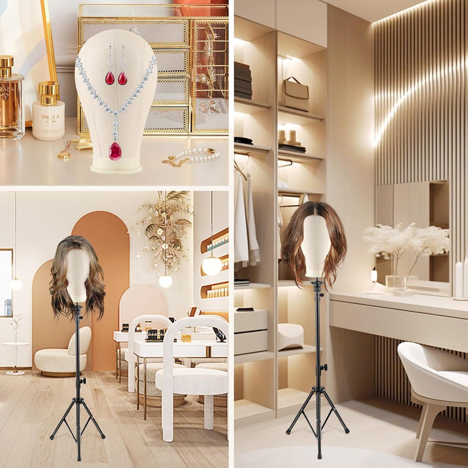 Soporte de Trípode Alto para Pelucas GOODOFFERPLACE 95-129 cm