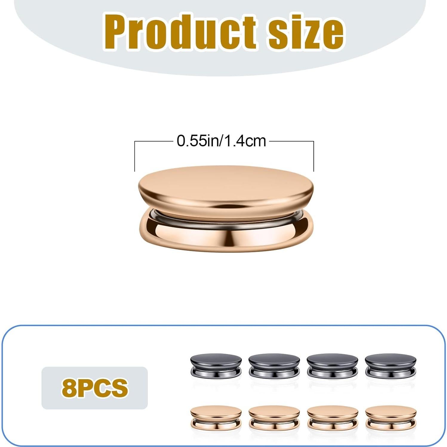 8 Alfileres Magnéticos para Hijab PEUTIER - Sin Agujas, 3.56cm