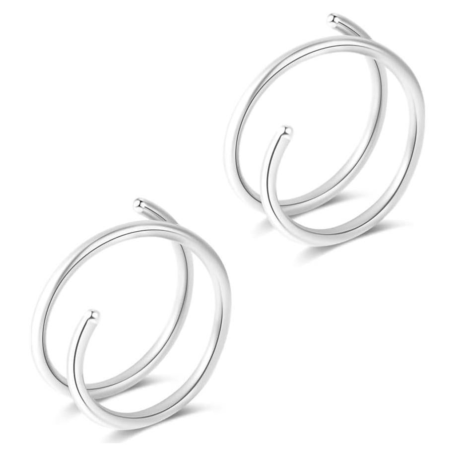 Aros Doblados de Nariz Fzroezz Acero Quirúrgico 8mm 18G Hipoalergénico