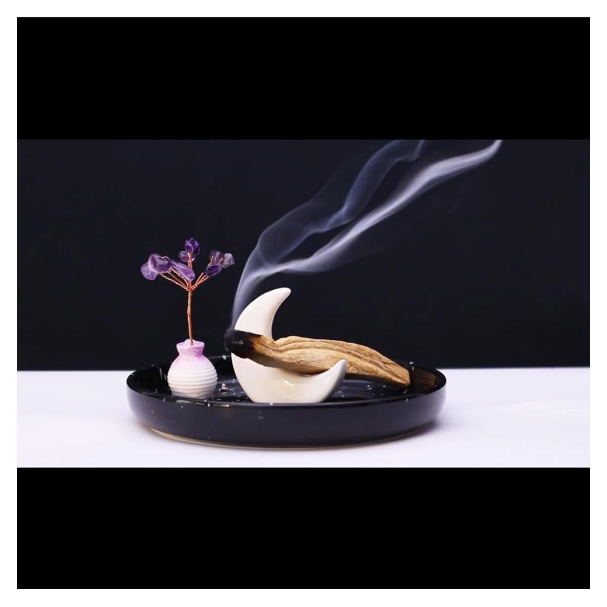 Soporte de Incienso Cerámica NUOLUTH Media Luna 13 cm