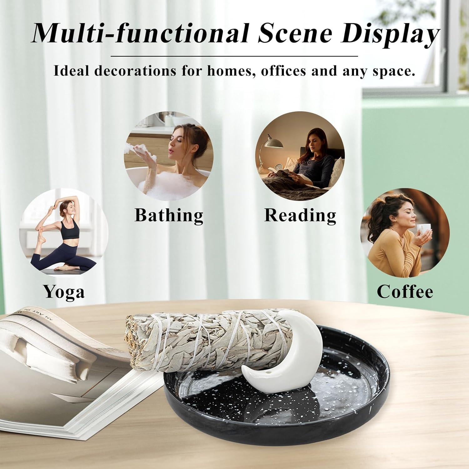 Soporte de Incienso Cerámica NUOLUTH Media Luna 13 cm