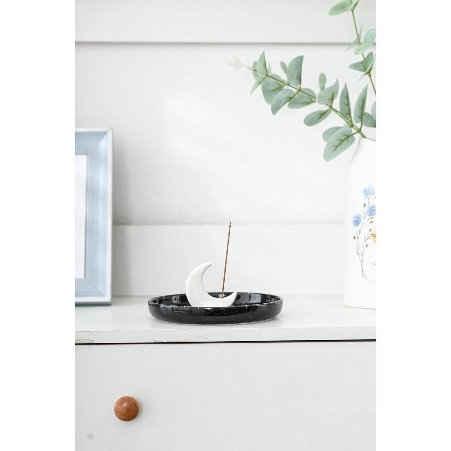 Soporte de Incienso Cerámica NUOLUTH Media Luna 13 cm