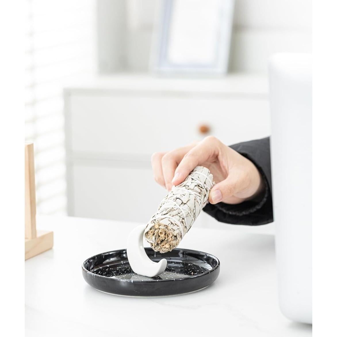 Soporte de Incienso Cerámica NUOLUTH Media Luna 13 cm