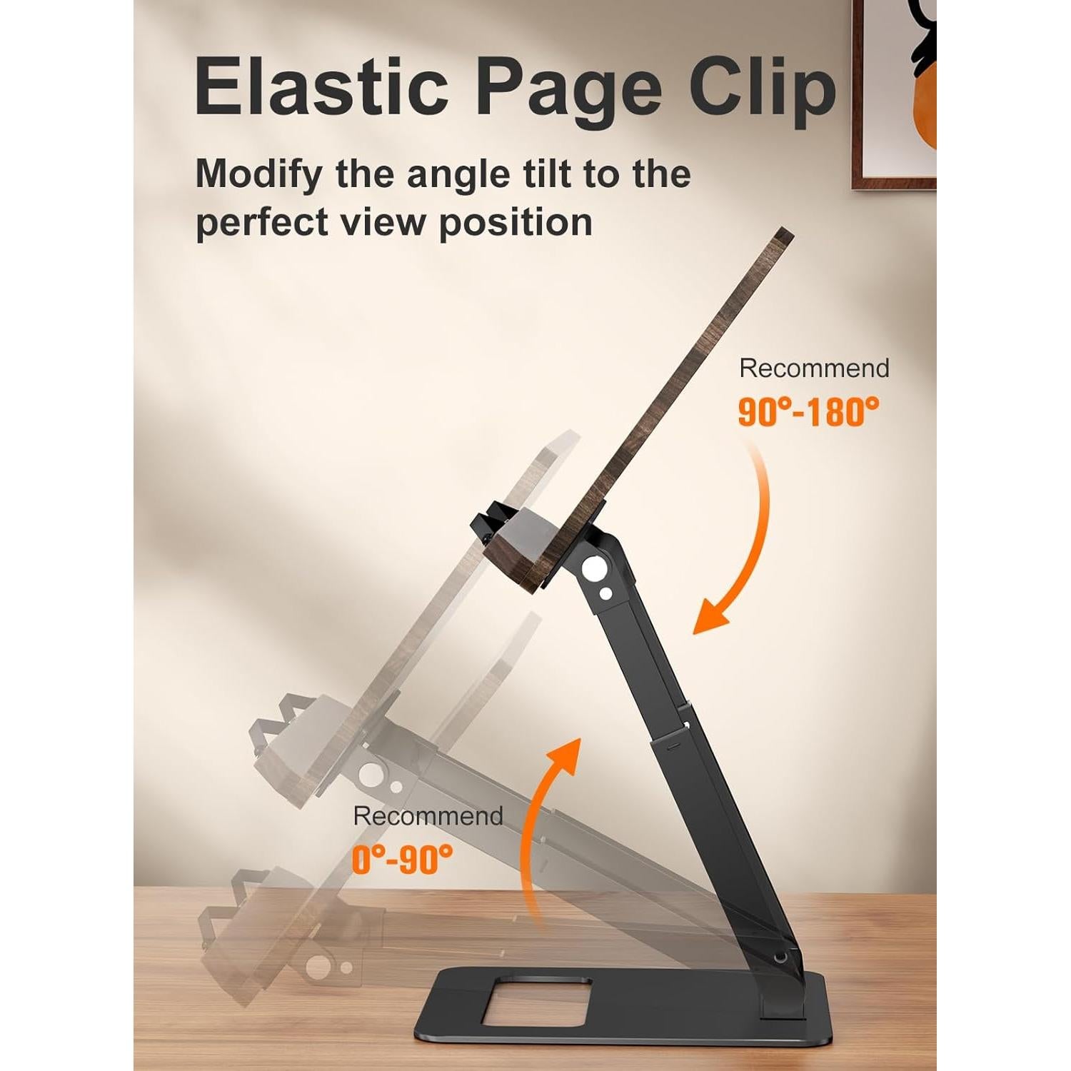 Soporte Telescópico para Libros Tounee - Ajustable 50.8 cm Negro