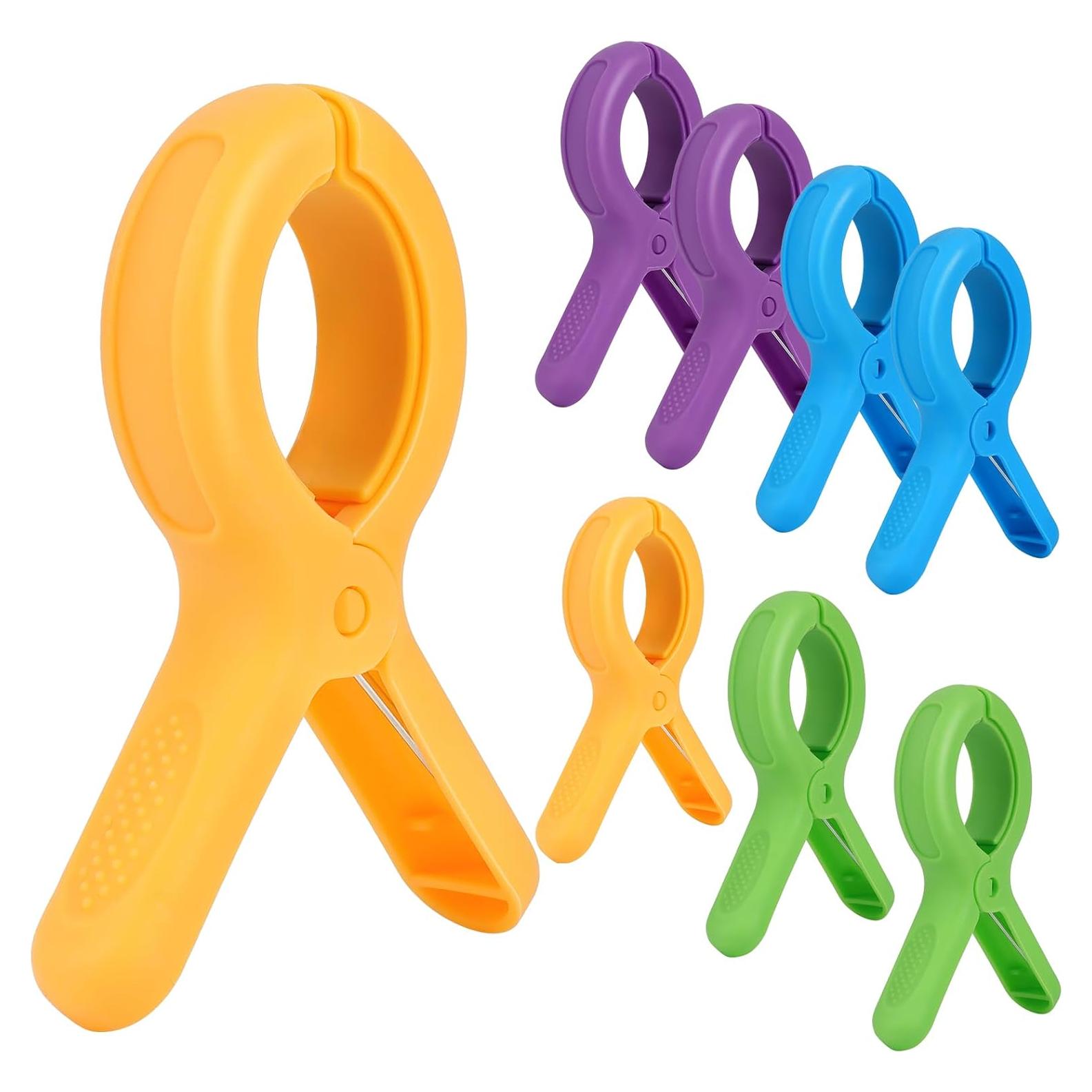 Pinzas de Toalla de Playa Jumbo Loadsky 12.95 cm 8 Pcs Coloridas