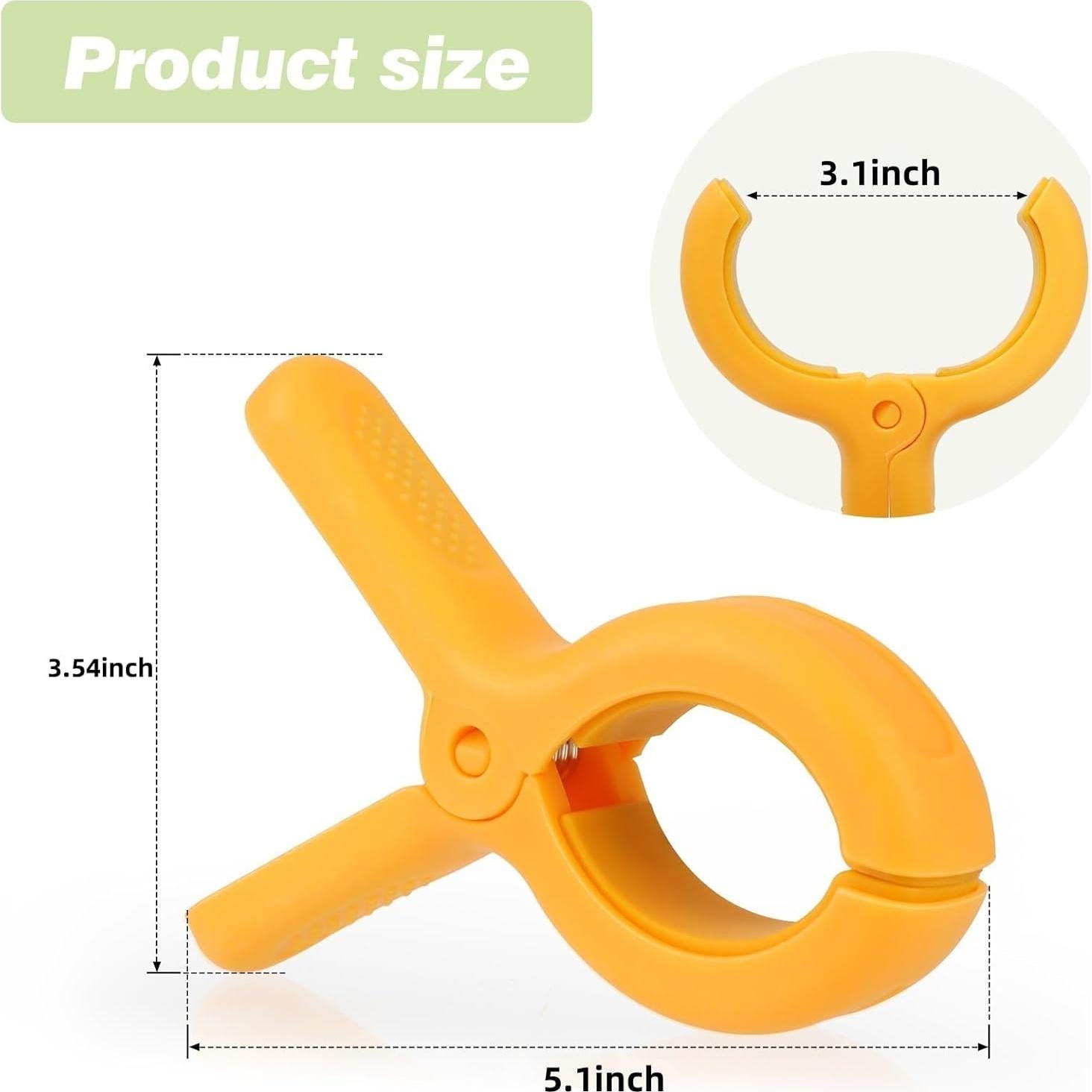 Pinzas de Toalla de Playa Jumbo Loadsky 12.95 cm 8 Pcs Coloridas