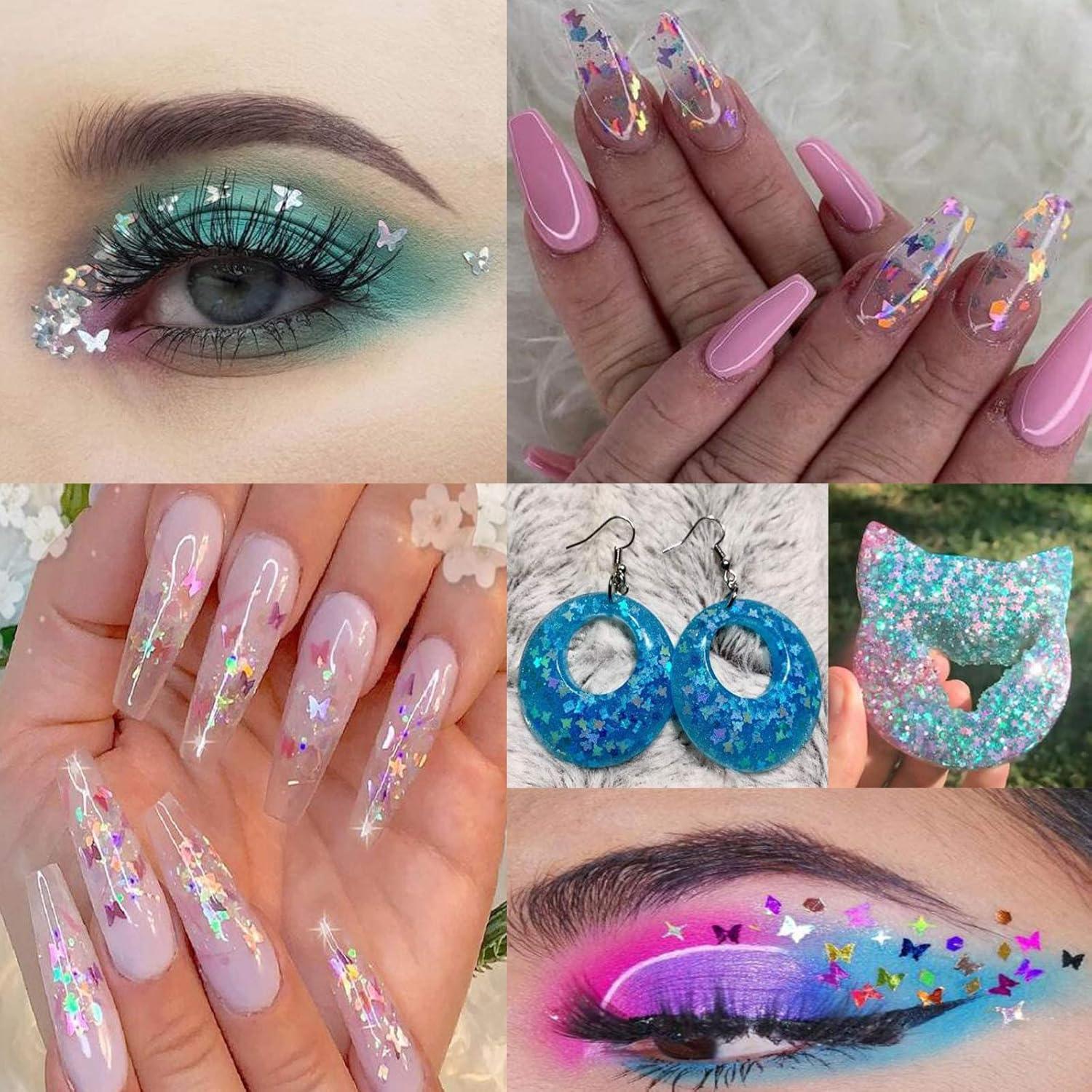 80g Copos de Brillo Chunky Mariposa Holográfica LoveOurHome