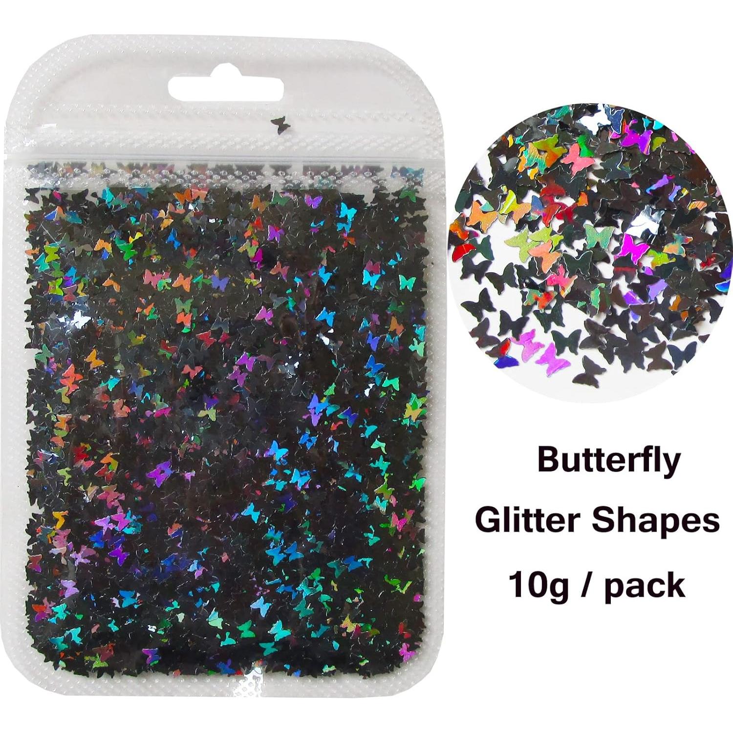 80g Copos de Brillo Chunky Mariposa Holográfica LoveOurHome