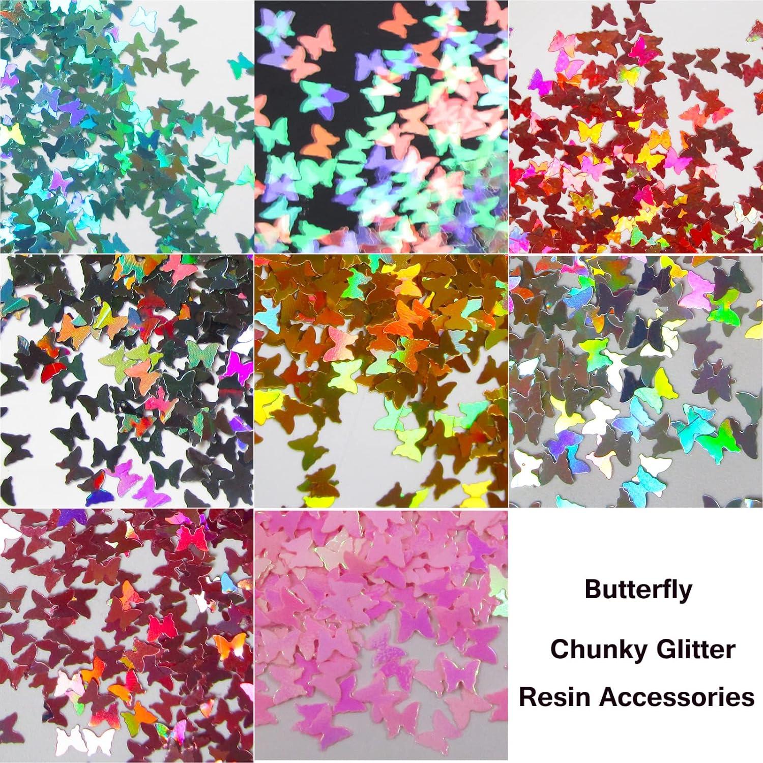 80g Copos de Brillo Chunky Mariposa Holográfica LoveOurHome