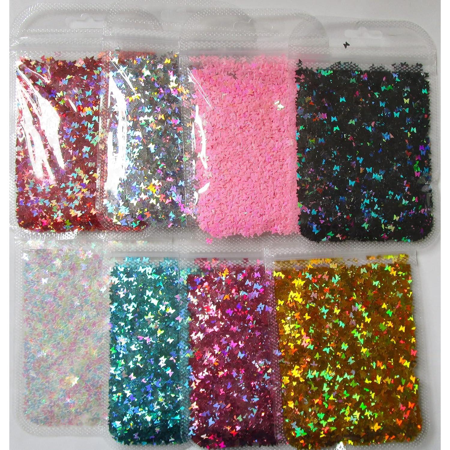 80g Copos de Brillo Chunky Mariposa Holográfica LoveOurHome