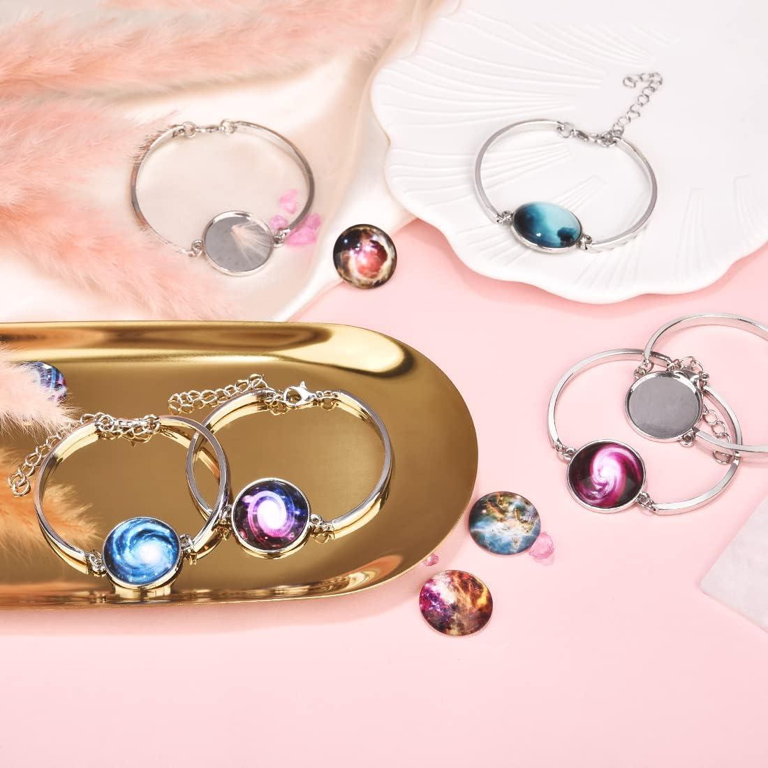 Kit de Pulsera DROLE 20 Piezas Ajustable Plata Antigua 20mm