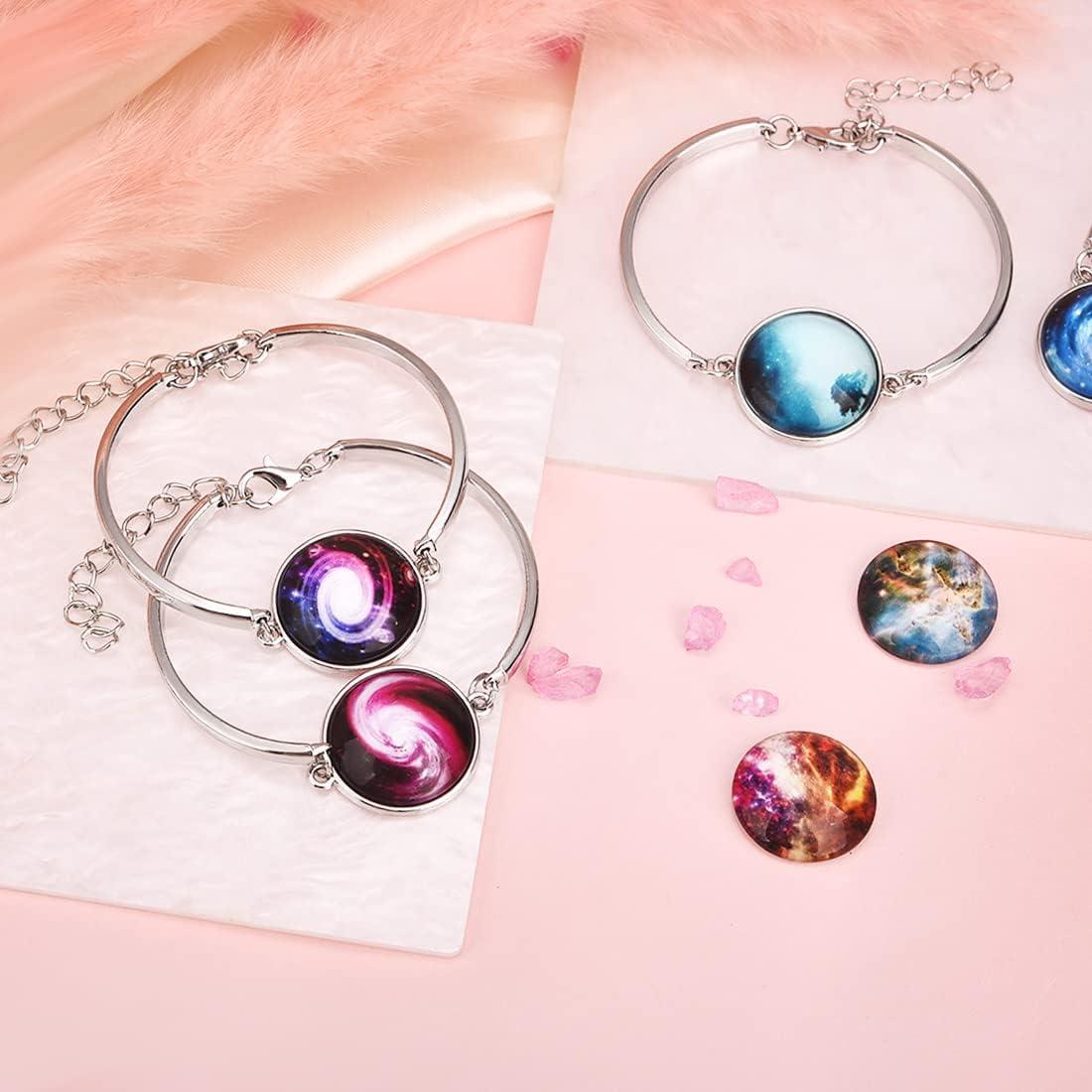 Kit de Pulsera DROLE 20 Piezas Ajustable Plata Antigua 20mm