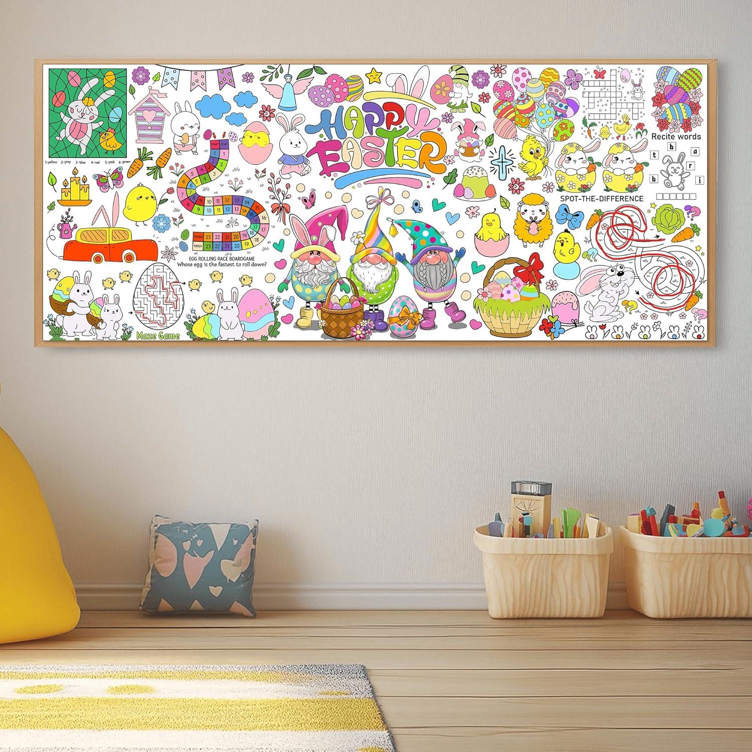 Mantel para Colorear de Pascua PURPLIZATION 76x183 cm Actividades