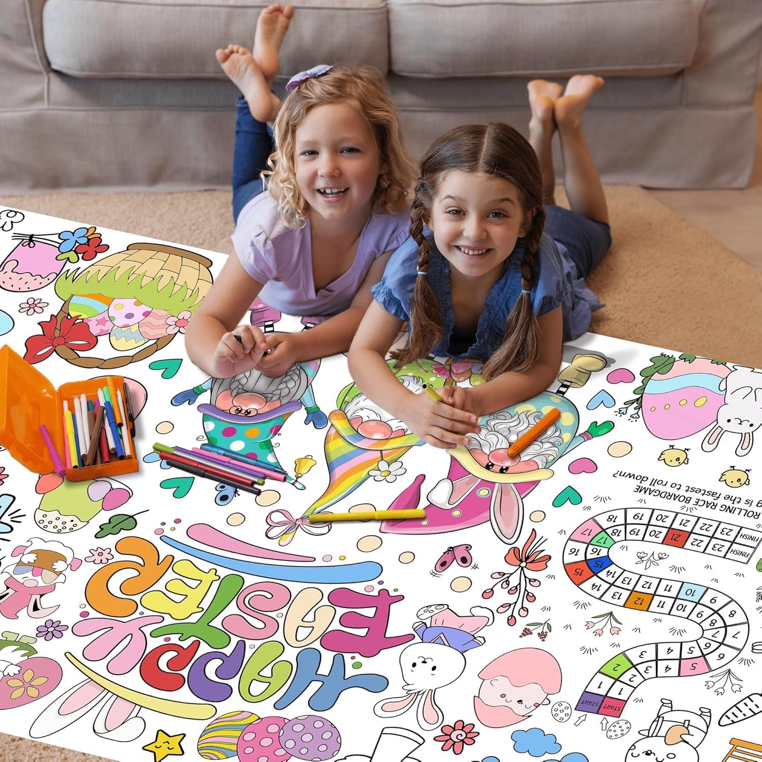 Mantel para Colorear de Pascua PURPLIZATION 76x183 cm Actividades