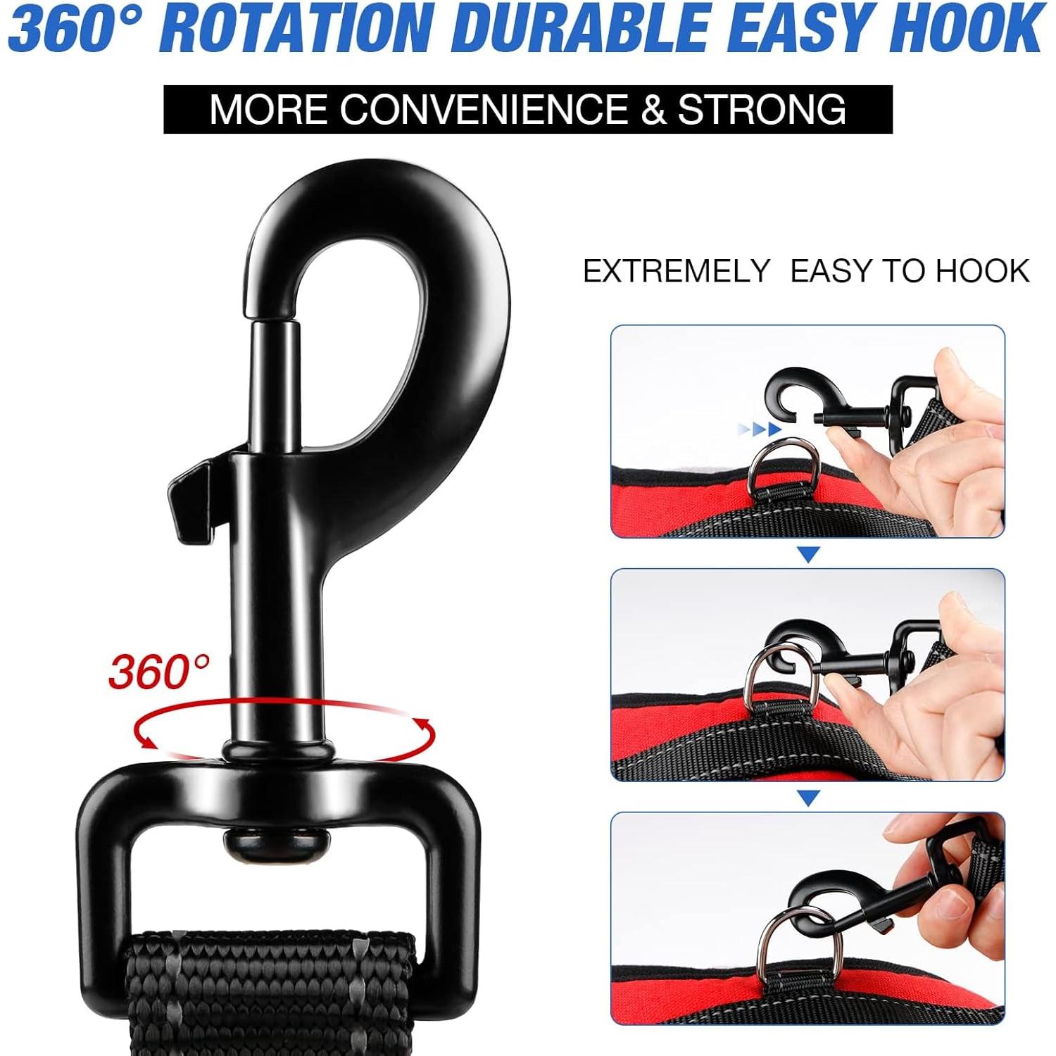 Correa de Seguridad Ajustable para Perros y Gatos Suytipe - Nylon Negro