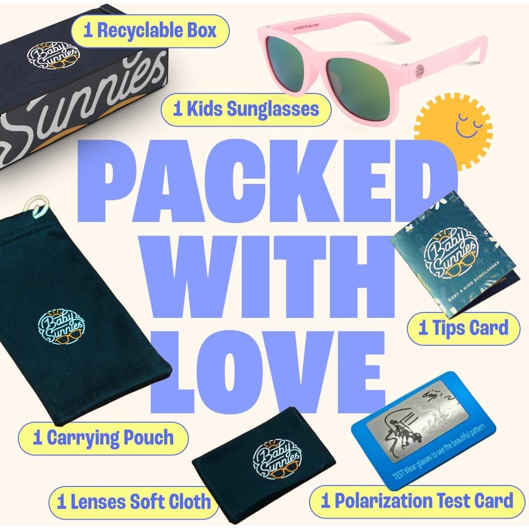 Gafas de sol polarizadas Baby Sunnies para niños 2-8 años UV400