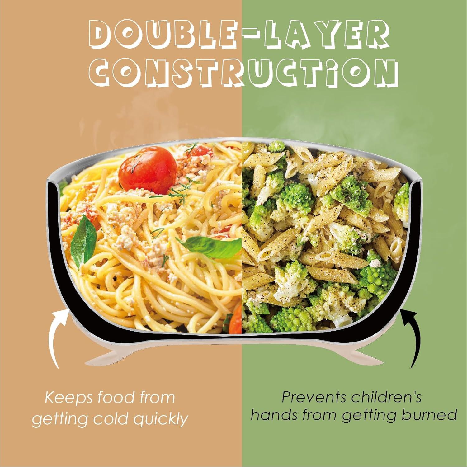 Tazón para Bebés MR. CHOU con Succión y Tapa Oso Beige