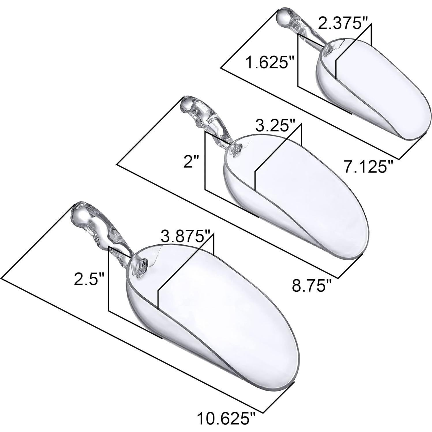 Cucharas de Hielo de Plástico Increíble Abby - Juego de 6 Piezas