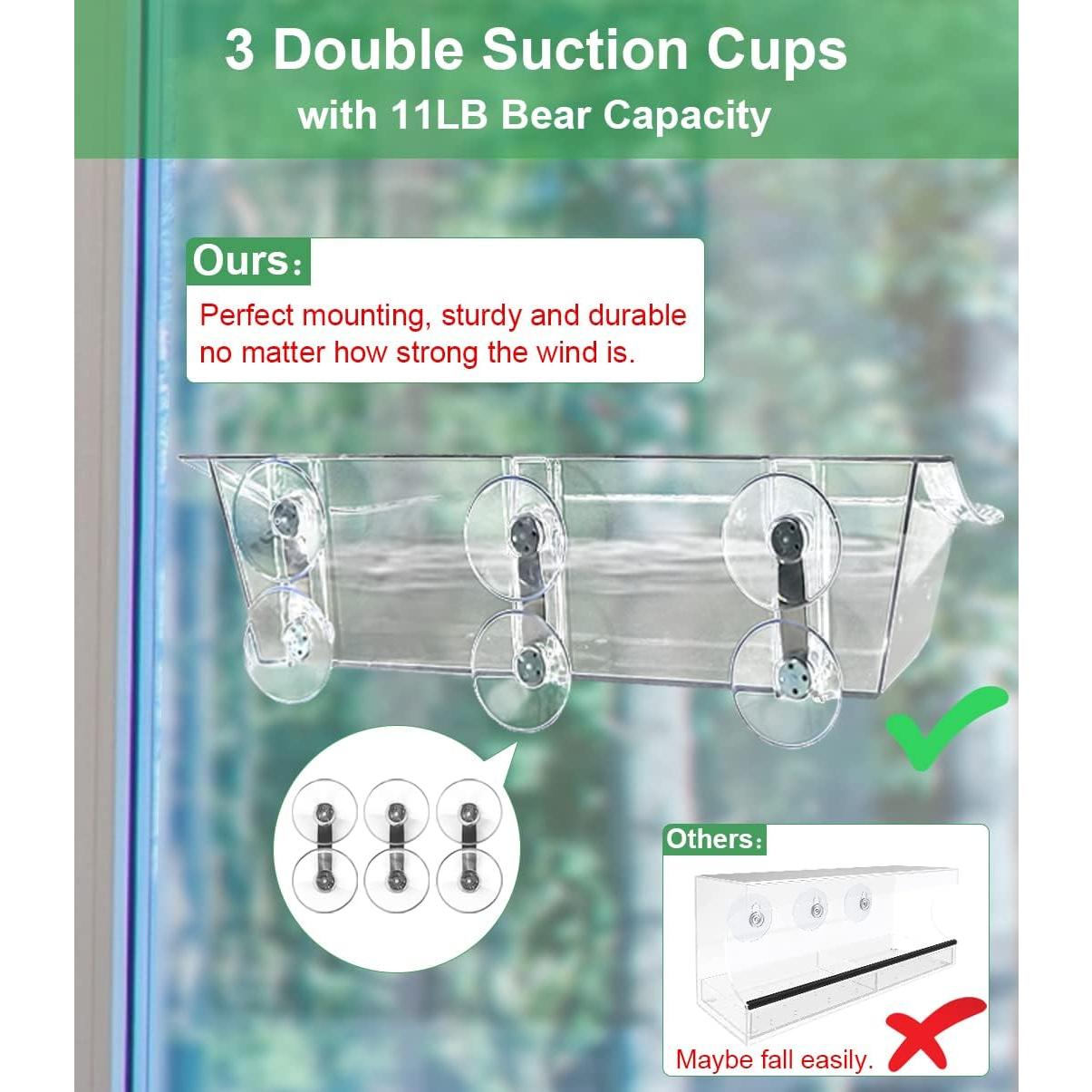 Comedero para Aves AnBaiMei Montado en Ventana 0.95L