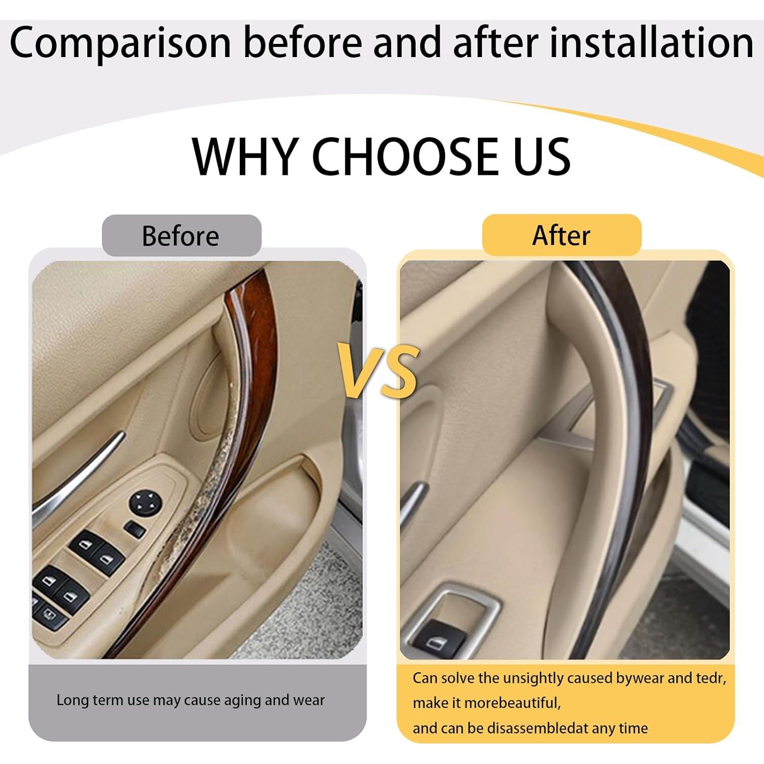 Cubiertas de Manija de Puerta BMW 3/4 Serie 2013-2019 Beige