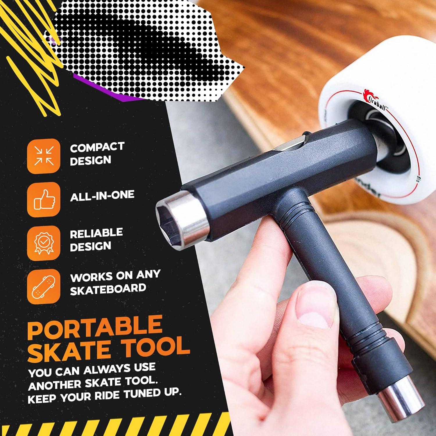 Kit de Accesorios para Skateboard SKATERTRAINER con Soporte y Herramienta