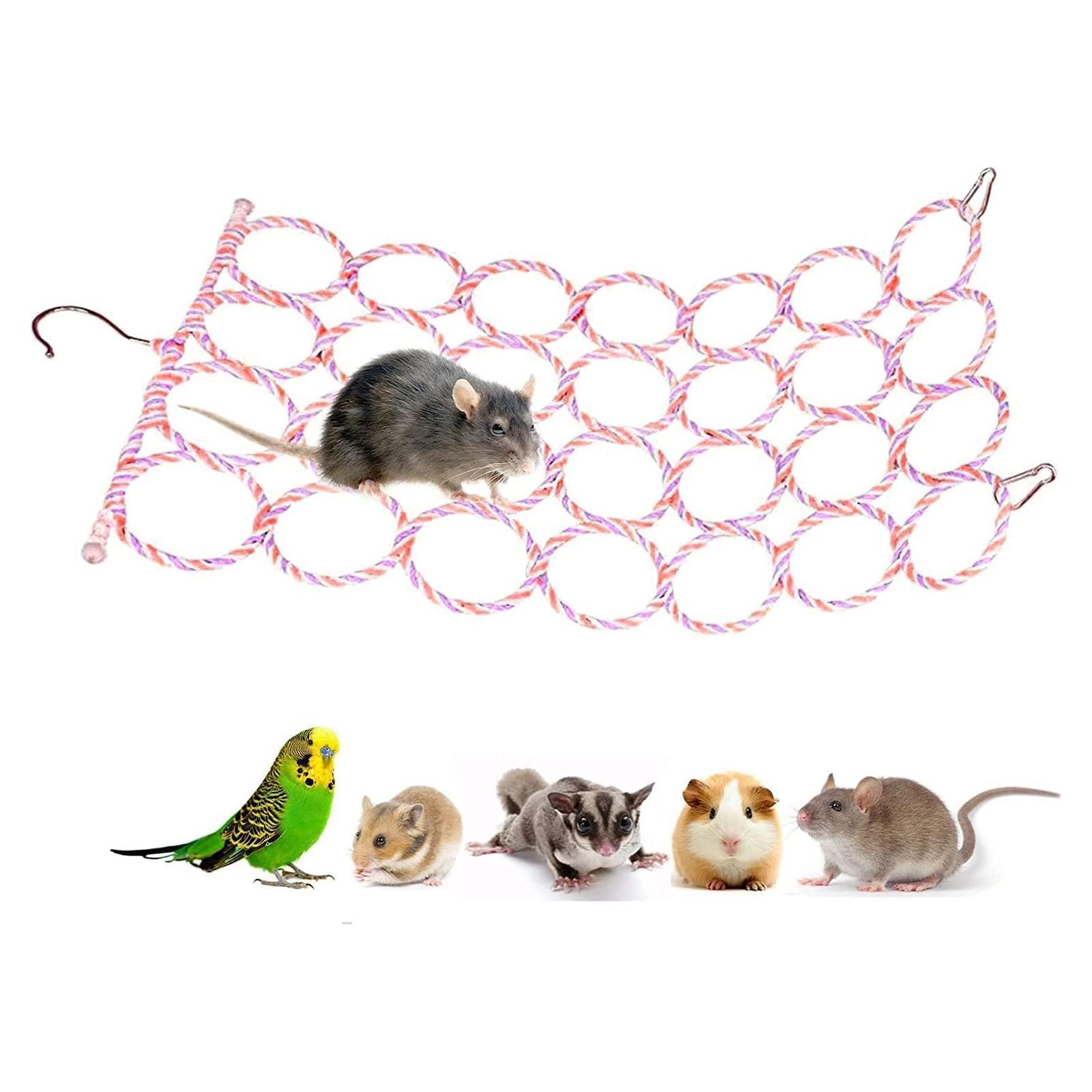 Red de Cuerda para Escalar Jevnd 75x37cm para Ratas y Aves