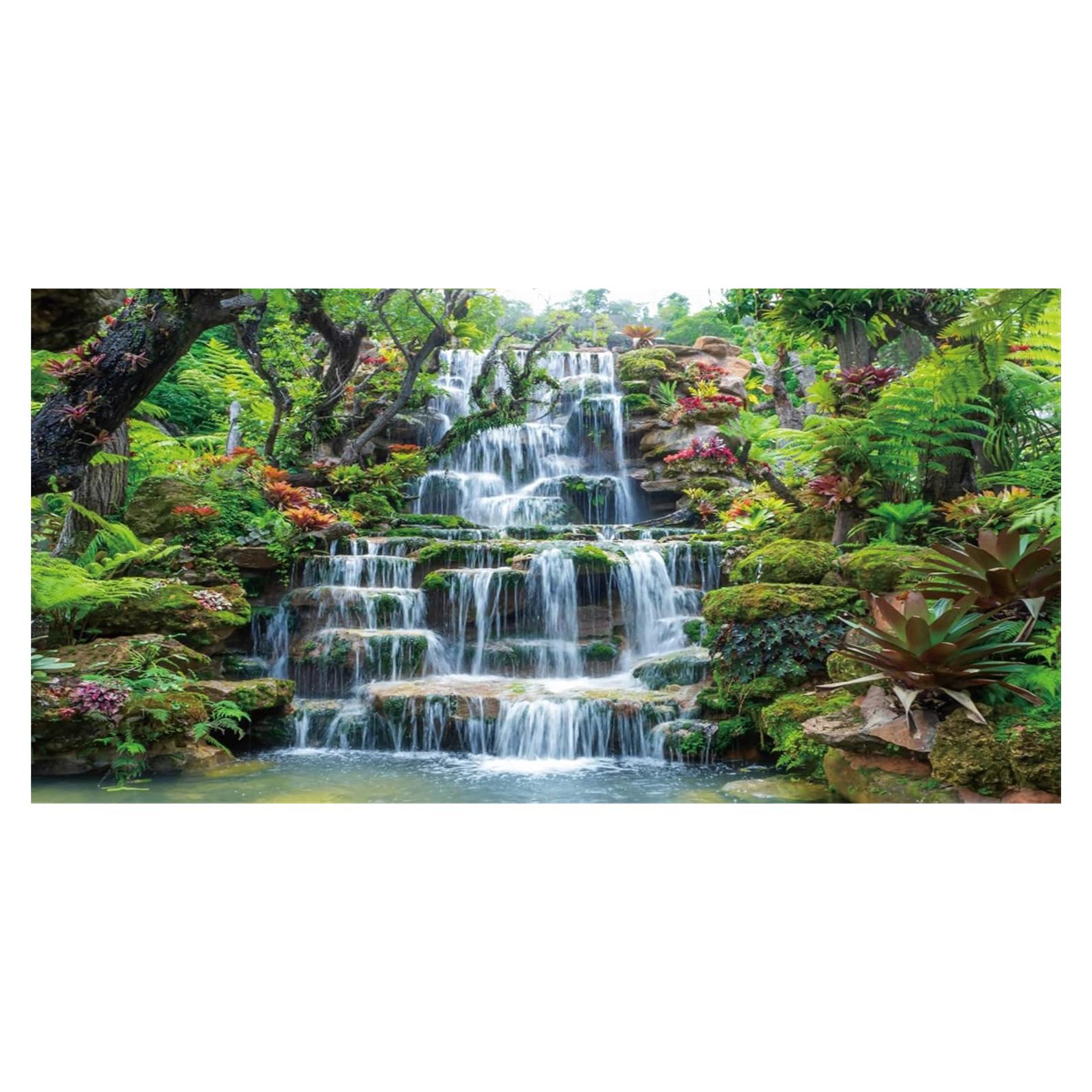 Fondo de Acuario AWERT 60x30 cm Vinilo Tropical Verde