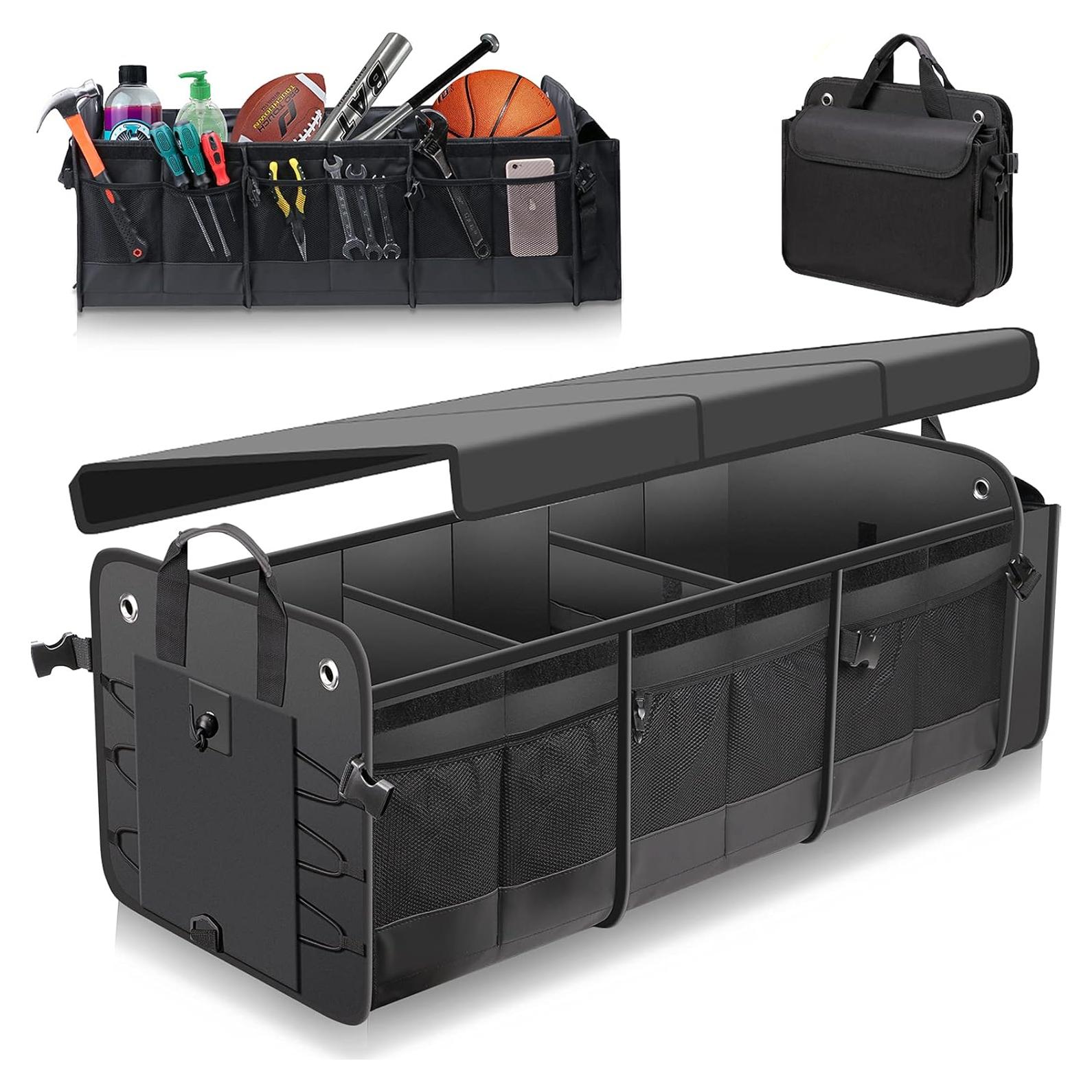 Organizador de Maletero Grande MOJIOO con Bolsa Térmica 3 Compartimentos