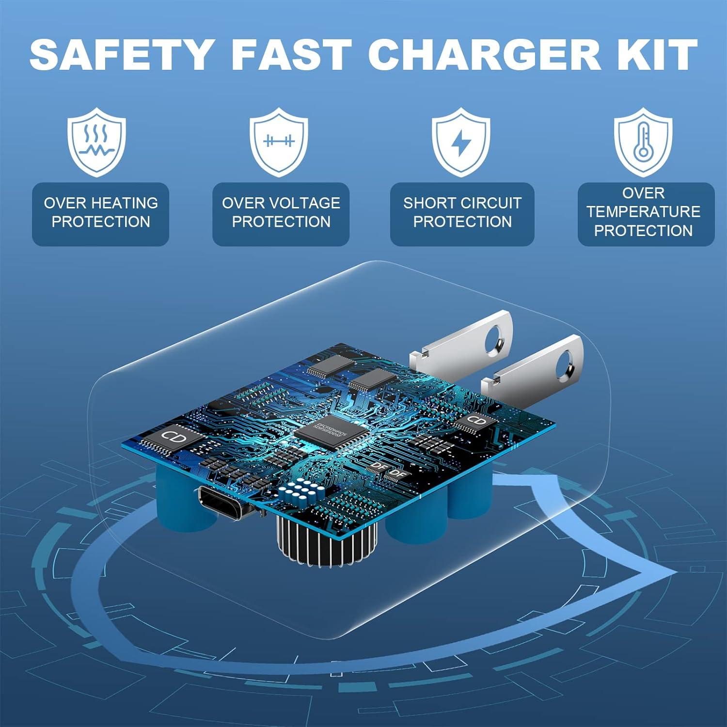 Cargador Rápido USB C 45W Samsung con Cable 2m Púrpura