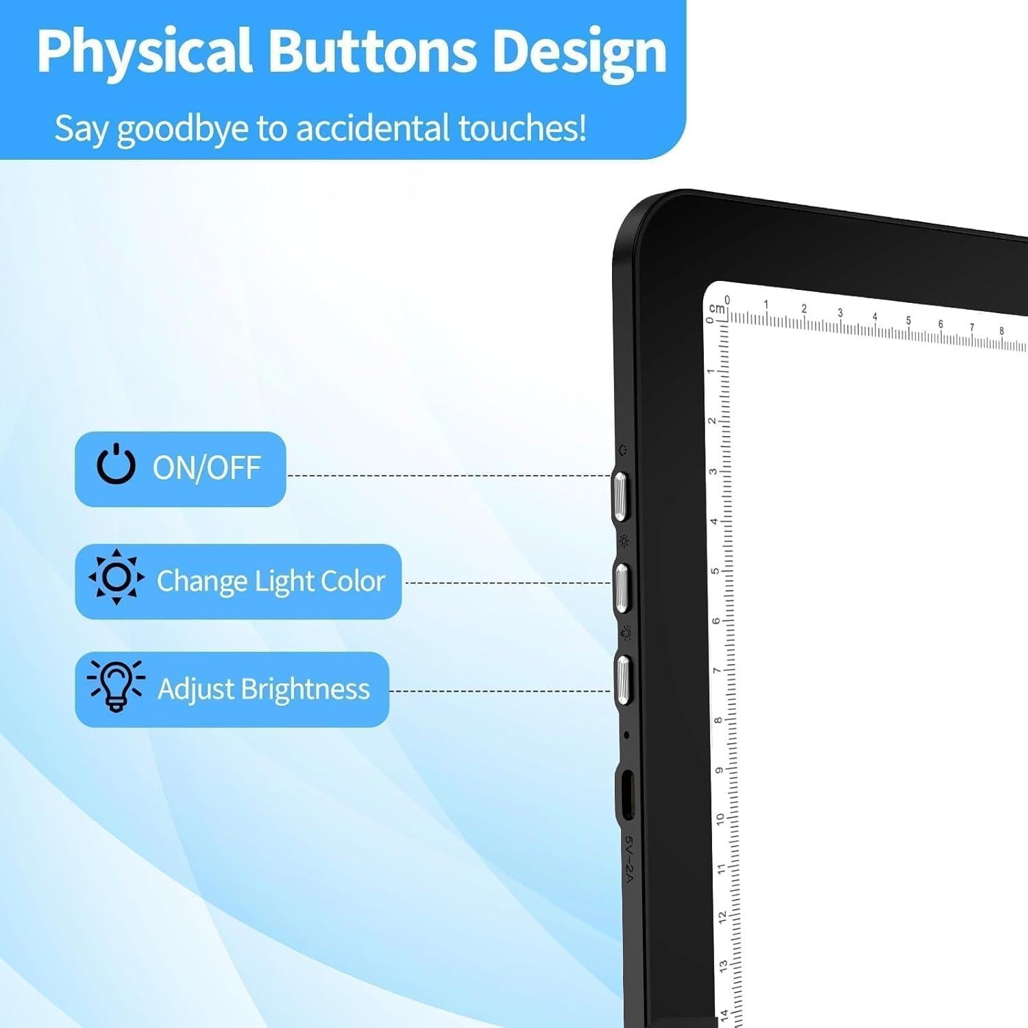 Tabla de Luz A3 KOBAIBAN con Brillo Ajustable y USB-C