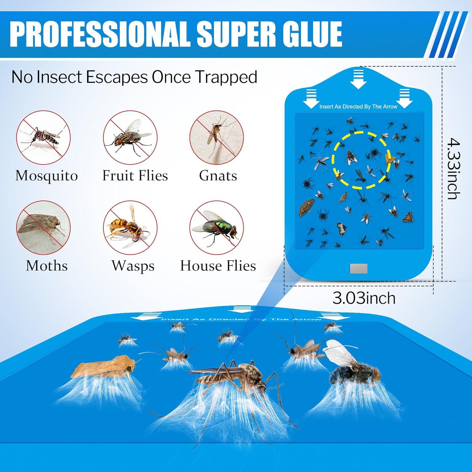 Recargas Trampa Insectos Voladores Qualirey 12 Pack Adhesivas