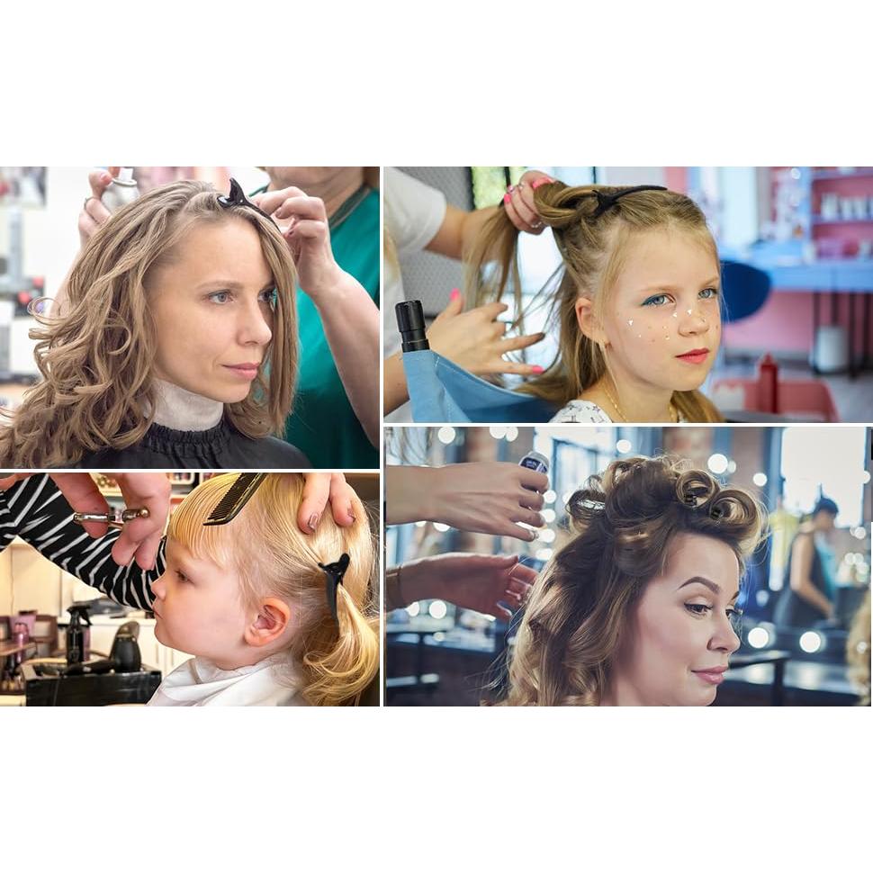 24 Clips de Cabello de Pato Negros Zhe Jiang para Estilizar