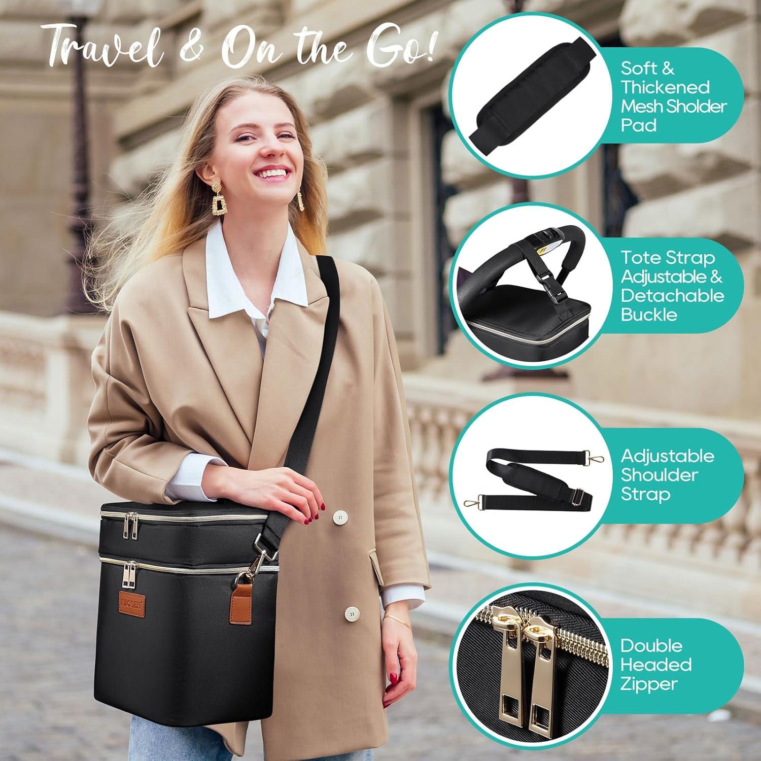 Bolsa de Enfriamiento PIIOSER para 6 Biberones 0.26L Negra