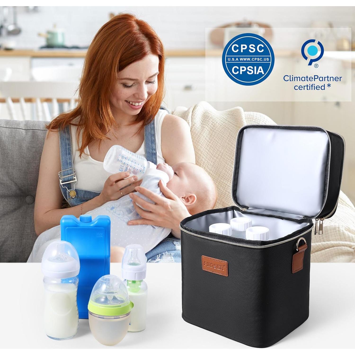 Bolsa de Enfriamiento PIIOSER para 6 Biberones 0.26L Negra