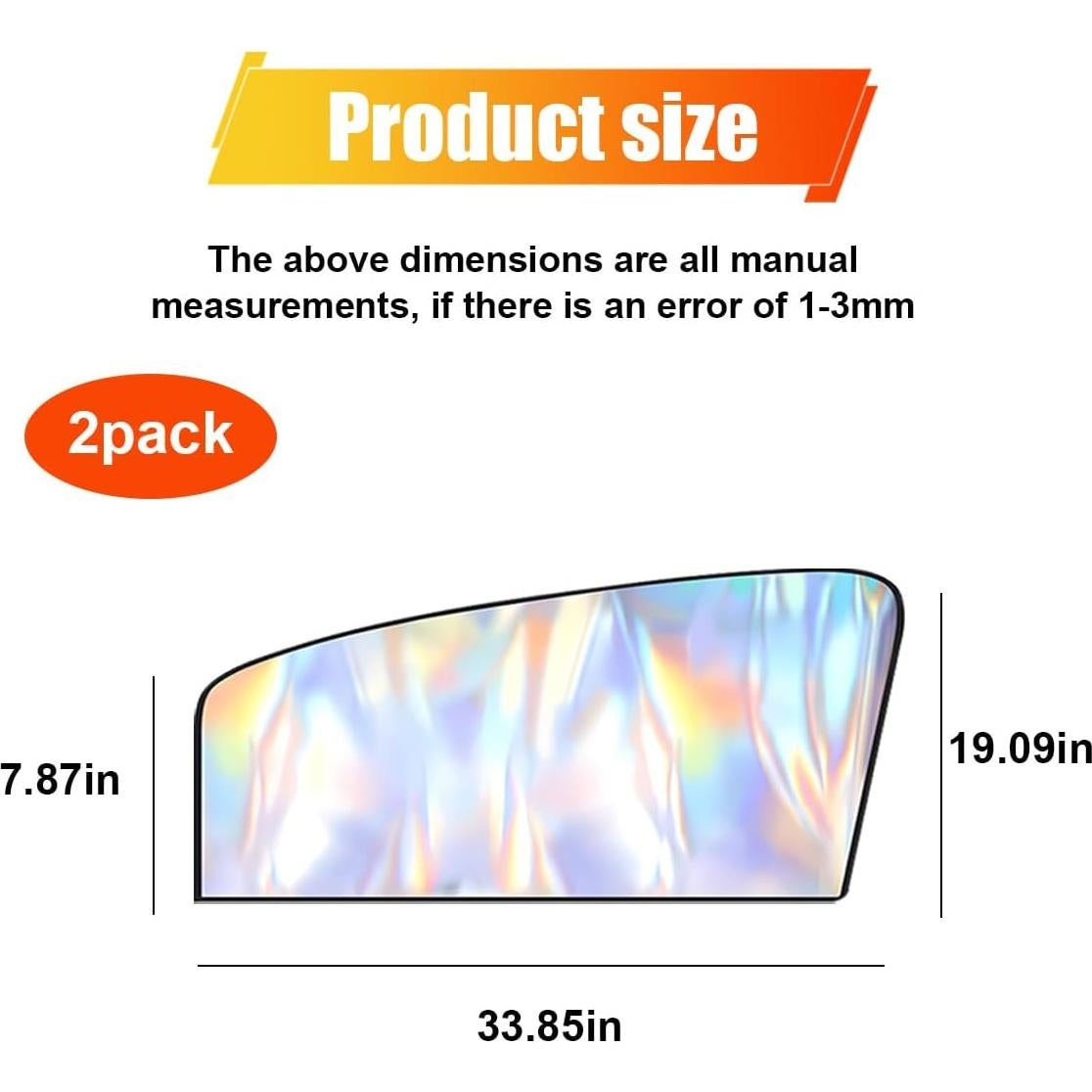 Cortina de Sombra Lateral Auto DUSCOKE 48.4x86 cm UV Protección