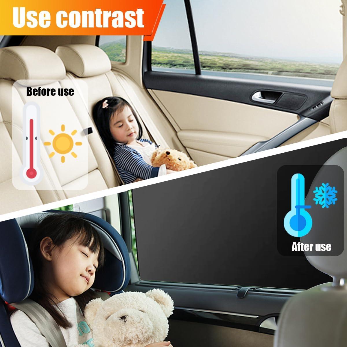 Cortina de Sombra Lateral Auto DUSCOKE 48.4x86 cm UV Protección