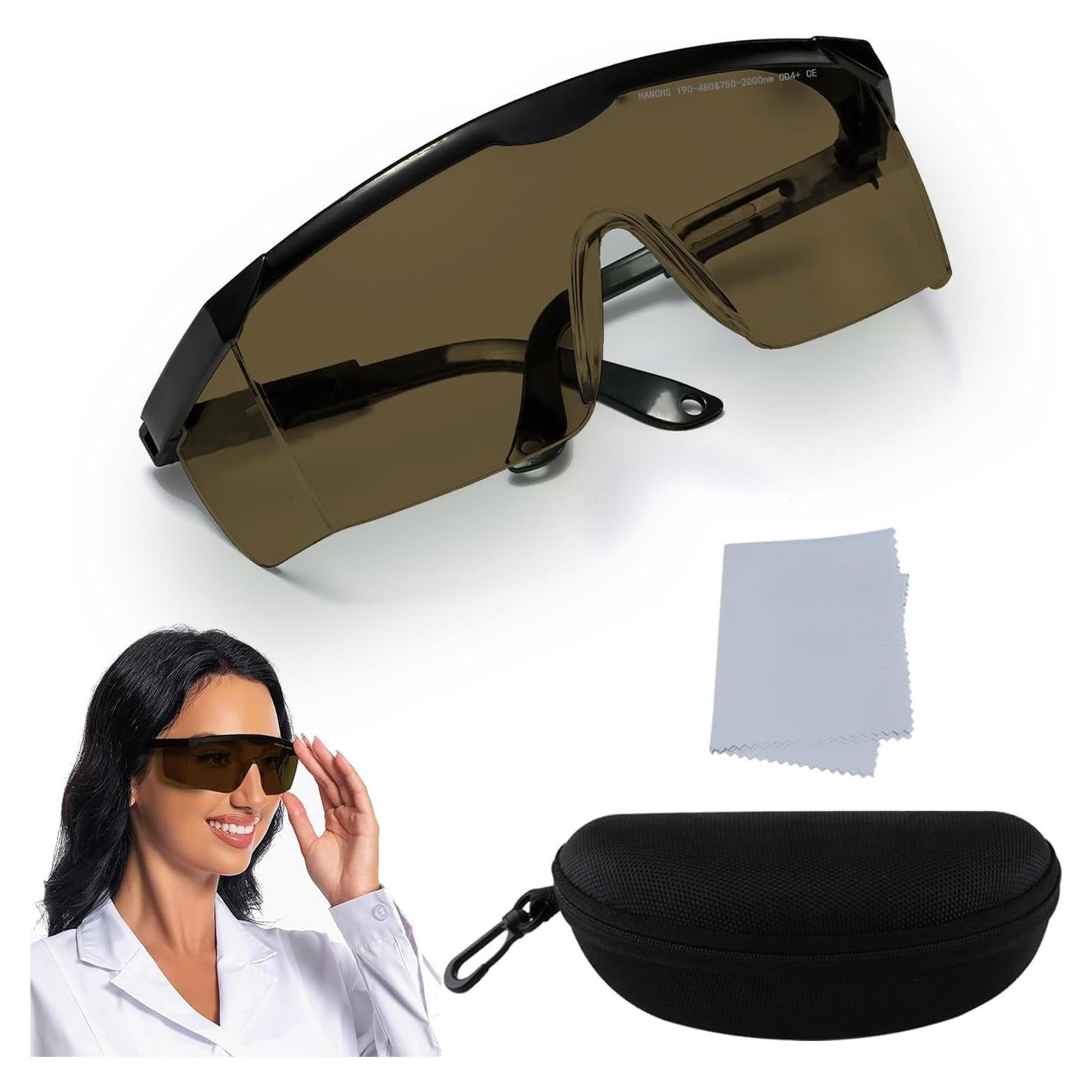 Gafas de Seguridad Lásers UV Protección Ocular Unisex Marrón