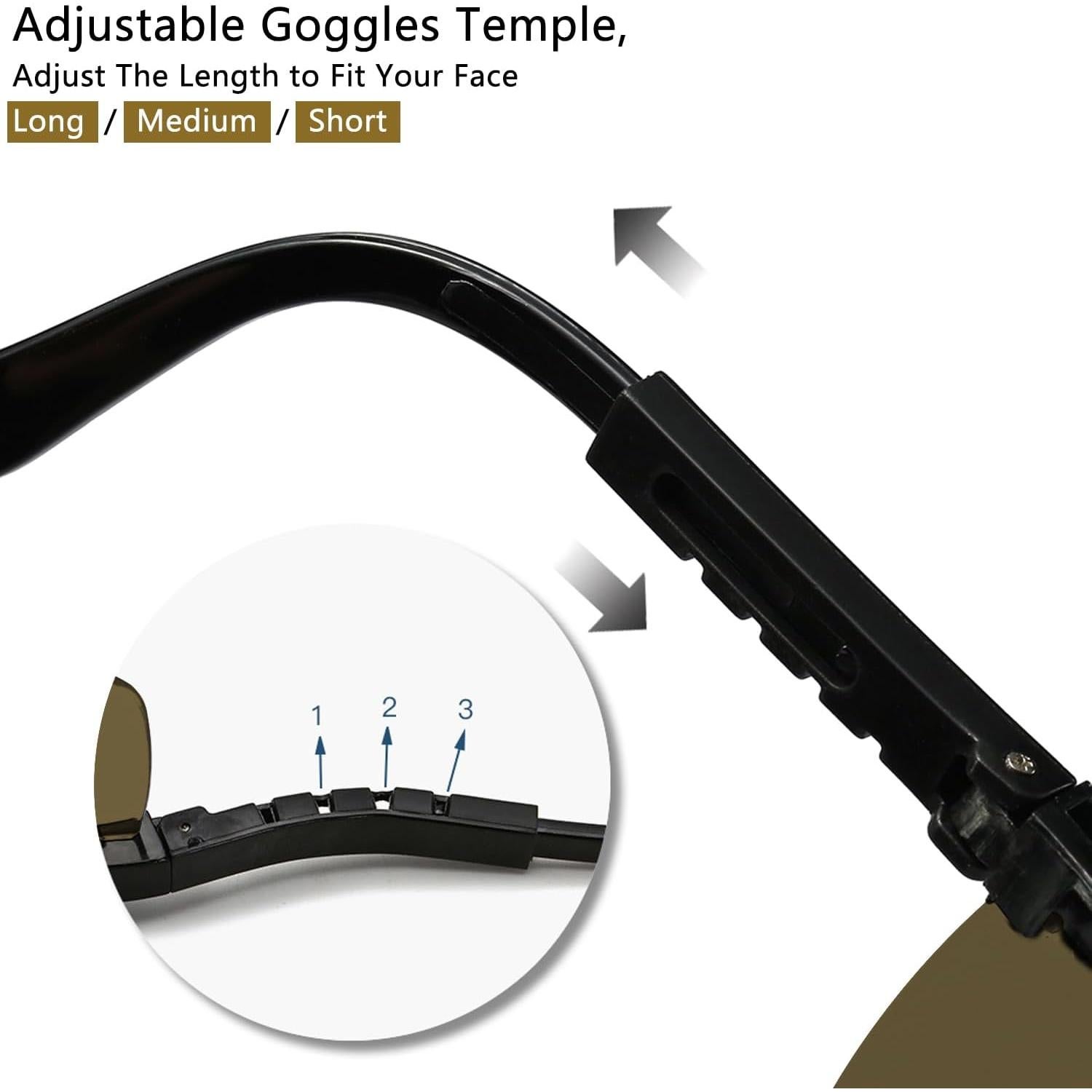 Gafas de Seguridad Lásers UV Protección Ocular Unisex Marrón