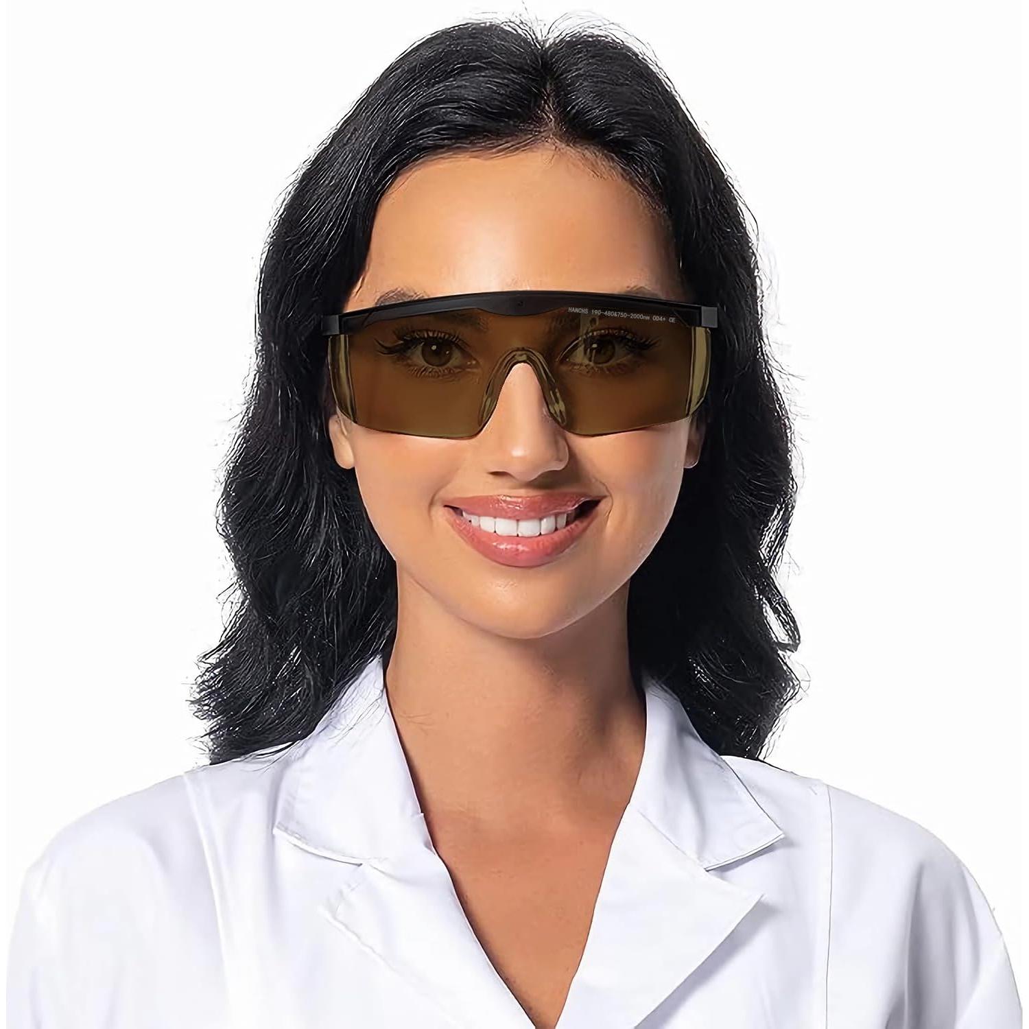 Gafas de Seguridad Lásers UV Protección Ocular Unisex Marrón