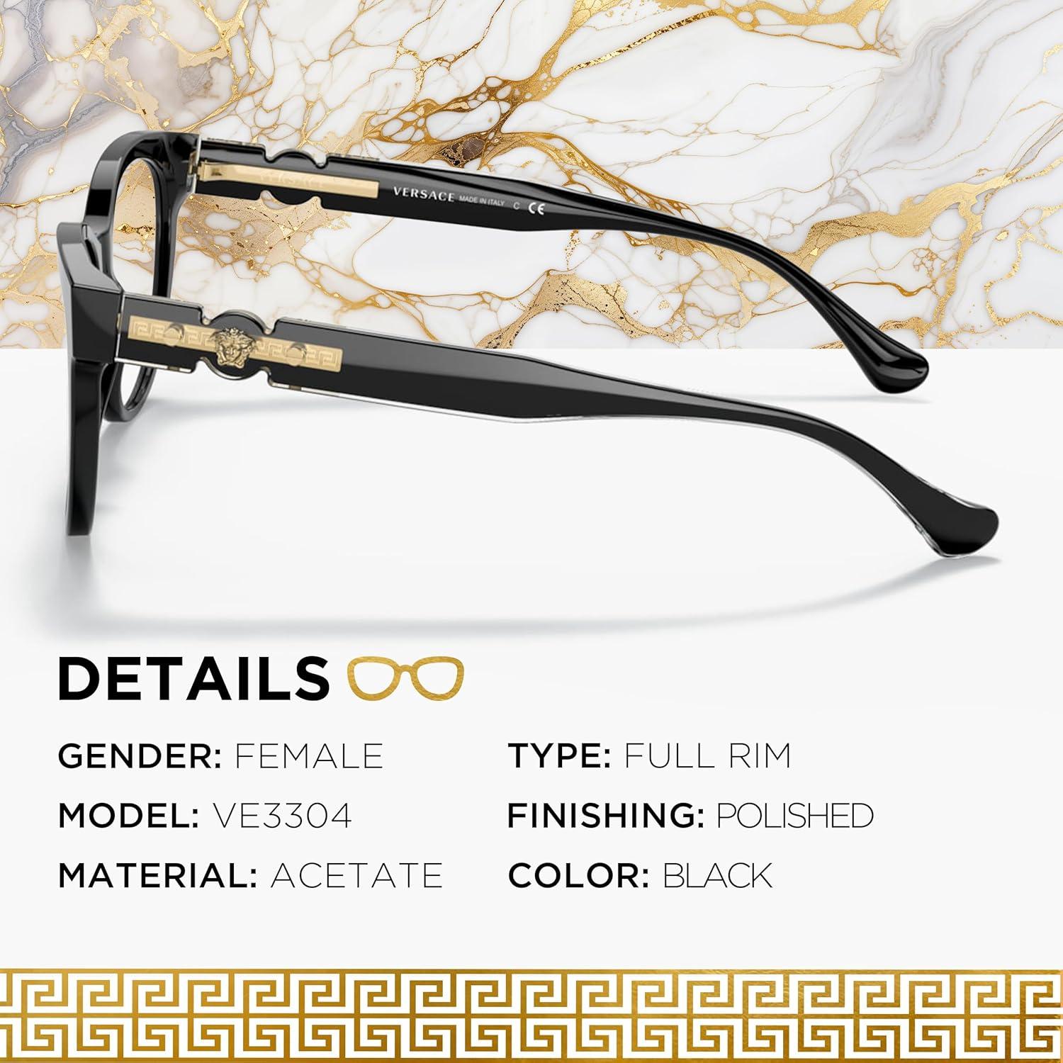 Gafas de Sol Versace VE3304 Ojo de Gato No Polarizadas Mujeres