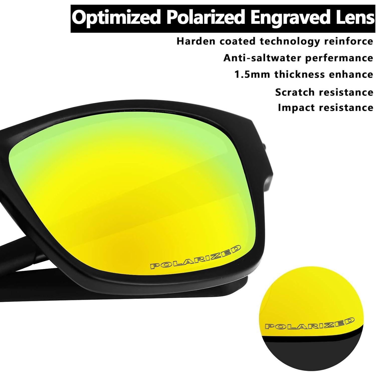 Lentes de Reemplazo Polarizados Alphax para Oakley Fives Squared