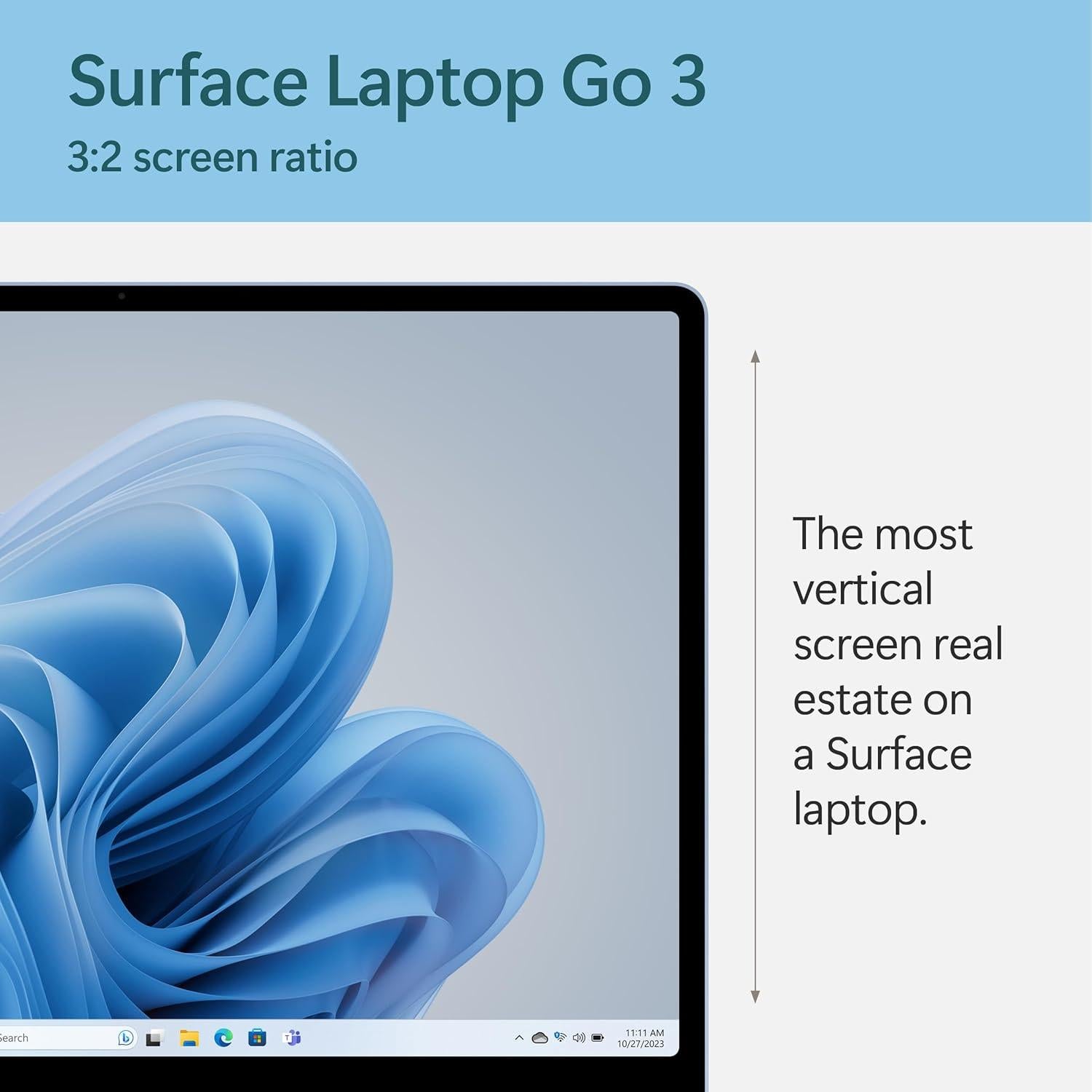 Laptop Microsoft Surface Go 3 - 12.4" Táctil, Intel i5, 8GB RAM, 256GB SSD, Azul Hielo