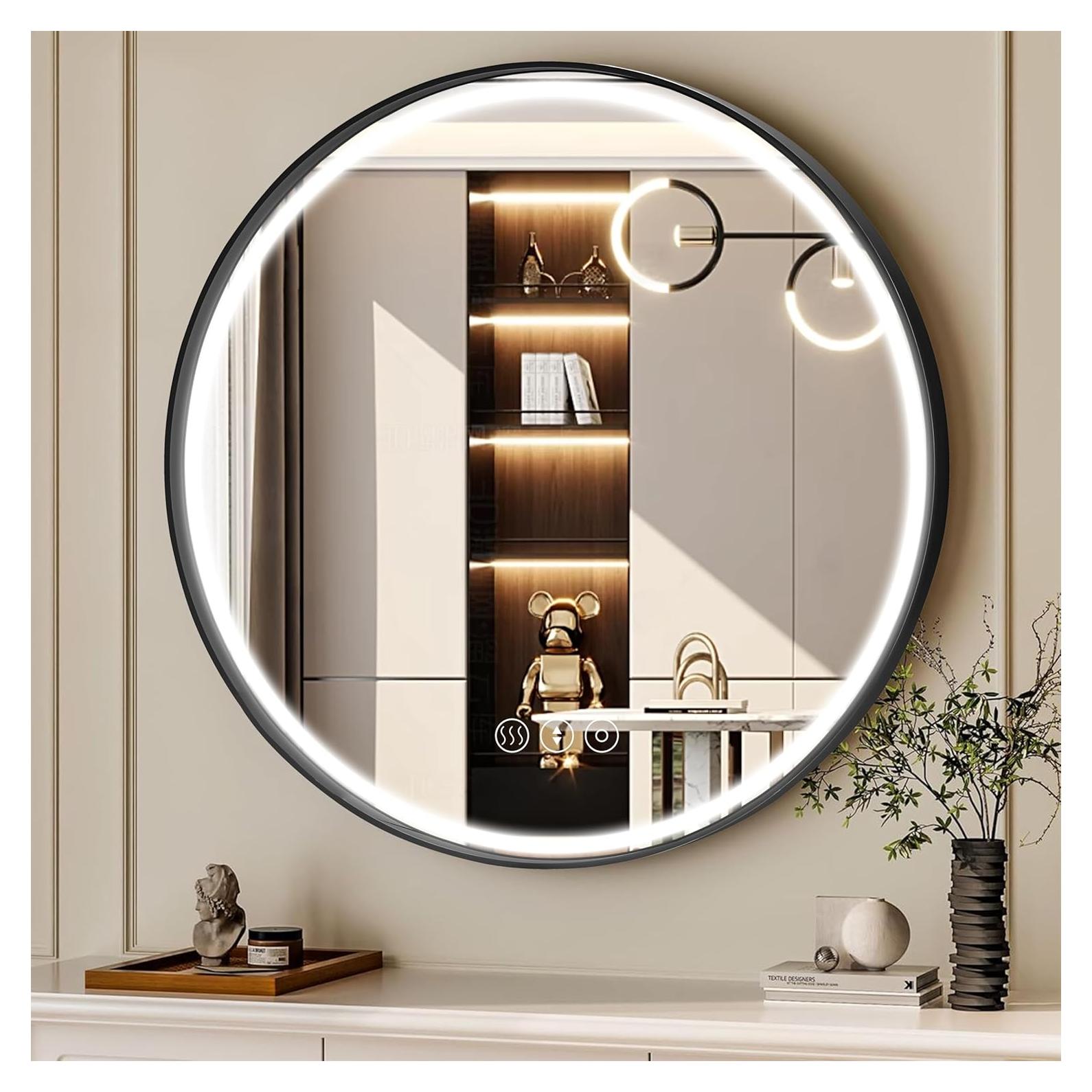 Espejo de Baño LED Habison 61 cm Redondo con Luz y Anti-Vaho